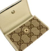 Gucci Beige Canvas GG Six Hook Key Case Small Good