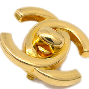 Chanel CC Turnlock Earrings Clip-On Gold Small 96A