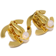 Chanel CC Turnlock Earrings Clip-On Gold Small 96A