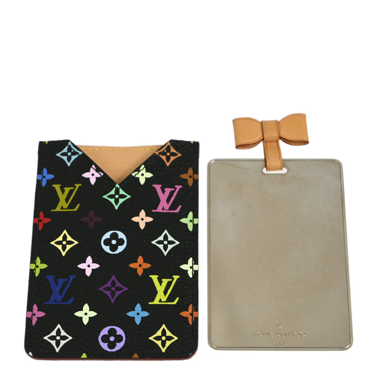 Louis Vuitton 2004 Black Monogram Multicolor Etui Compact Mirror M92650