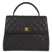 Chanel 2005-2006 Black Caviar Kelly Handbag