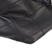 Chanel 2003-2004 Black Calfskin Choco Bar Handbag