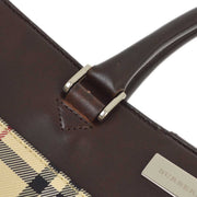 Burberry Beige Burberry Check Tote Handbag