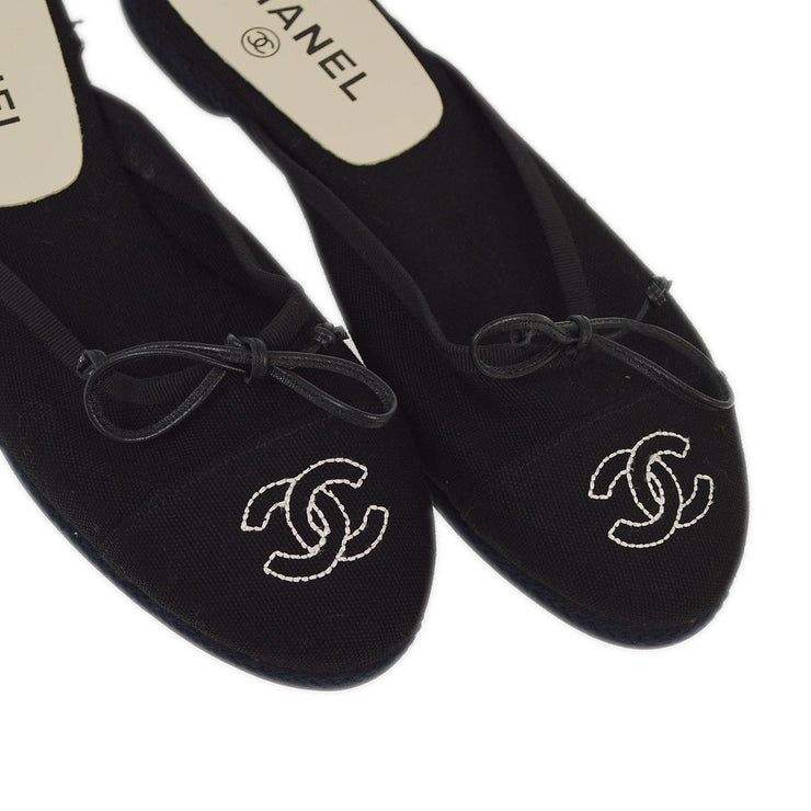 Chanel Black Shoes Sandals #36