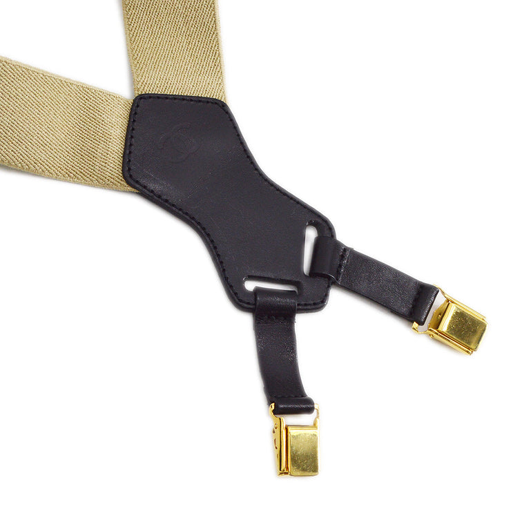 Chanel Suspenders Beige Small Good