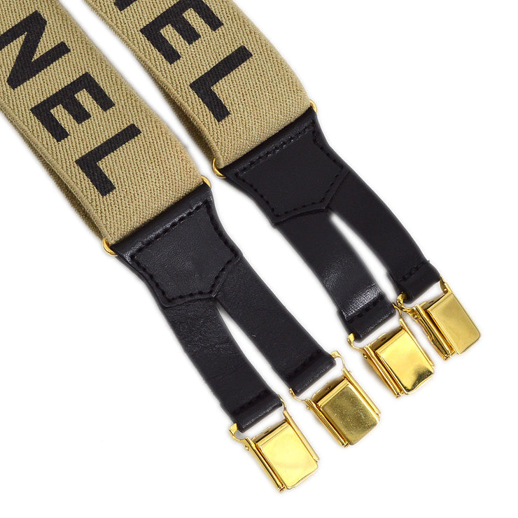 Chanel Suspenders Beige Small Good