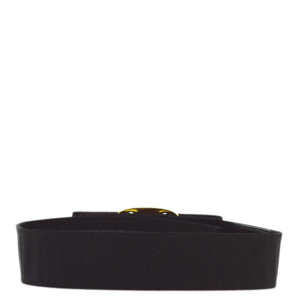 Salvatore Ferragamo Black Canvas Belt #XS 8046 Small Good