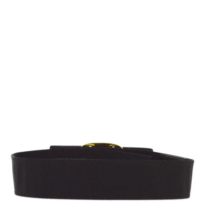 Salvatore Ferragamo Black Canvas Belt #XS 8046 Small Good