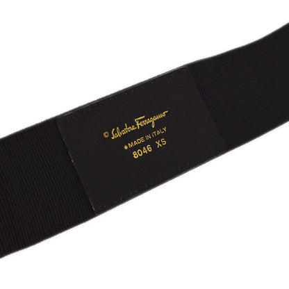 Salvatore Ferragamo Black Canvas Belt #XS 8046 Small Good