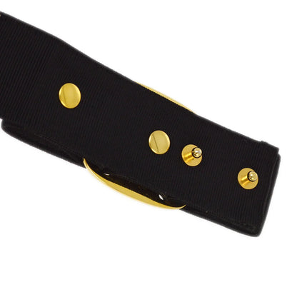 Salvatore Ferragamo Black Canvas Belt #XS 8046 Small Good