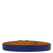 Hermes * 1993 Blue Ostrich Constance Reversible Belt #75 Small Good