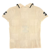 Chanel Short Sleeve Sweater Knit Top Ivory 01C #36