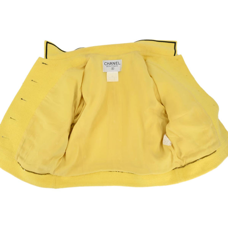 Chanel Single Breasted Jacket Yellow P95 #44