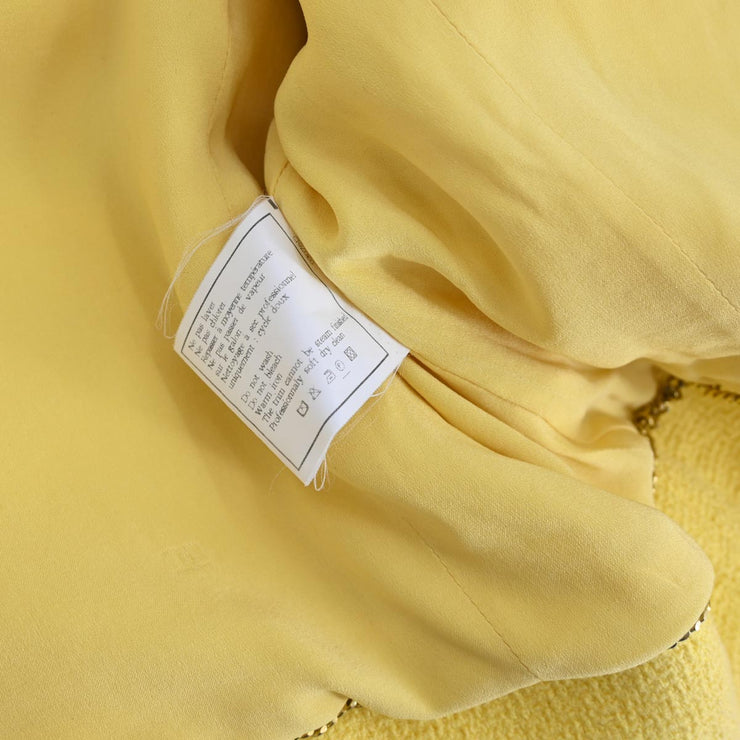 Chanel Single Breasted Jacket Yellow P95 #44