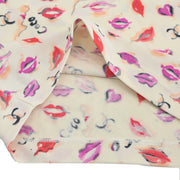 Chanel Lipstick Cropped T-shirt Top Ivory