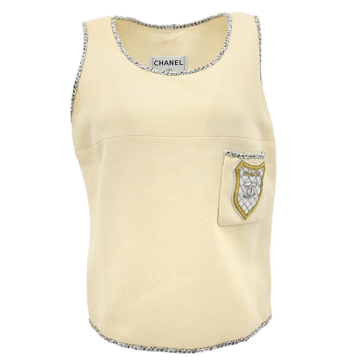 Chanel Sleeveless Top Ivory 05C #42