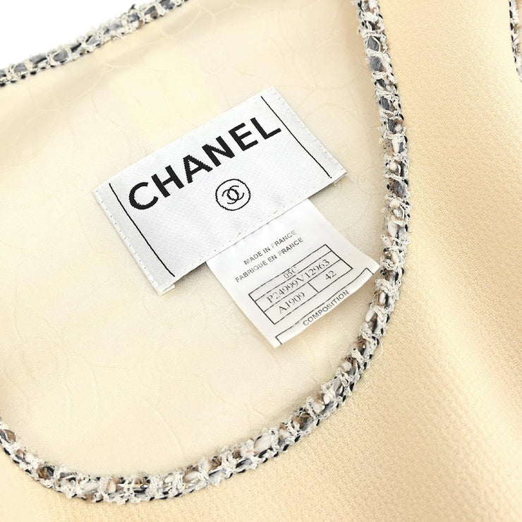 Chanel Sleeveless Top Ivory 05C #42