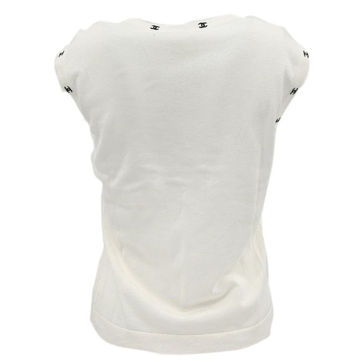 Chanel Sleeveless Top White 96C #42