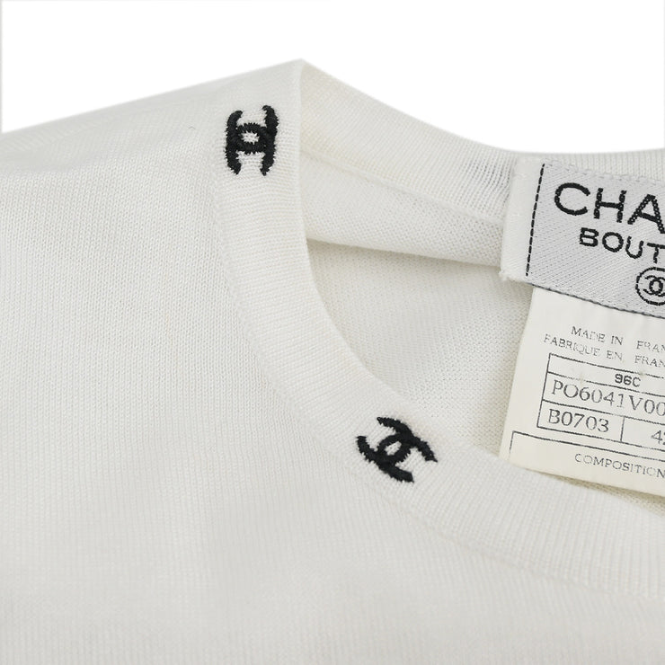 Chanel Sleeveless Top White 96C #42