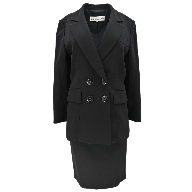 Christian Dior Setup Suit Jacket Skirt Black #11