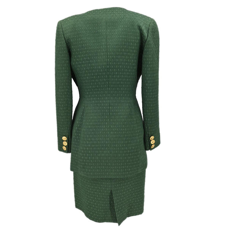 Christian Dior Setup Suit Jacket Dress Green #9