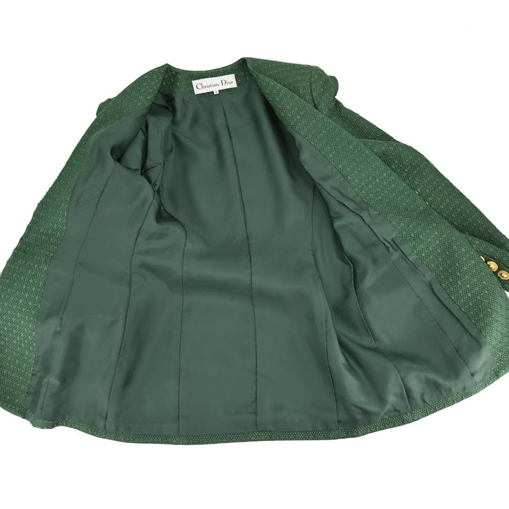 Christian Dior Setup Suit Jacket Dress Green #9