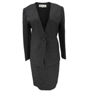 Christian Dior Setup Suit Jacket Skirt Black #9