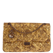 Chanel 2008-2009 Gold Lambskin Paris-Moscow 2.55 Classic Double Flap Shoulder Bag