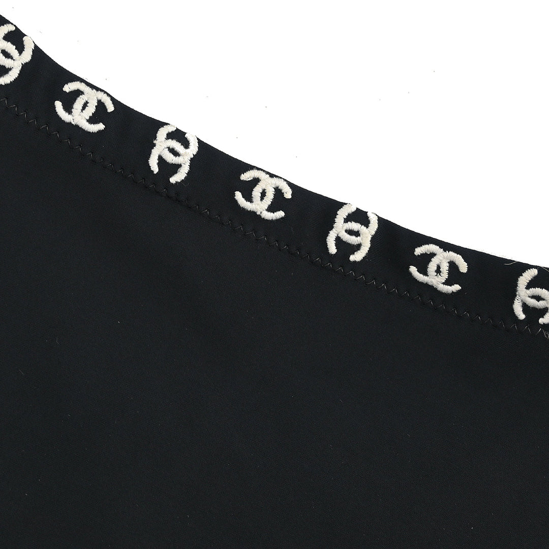 Chanel CHANEL logo tape print long sleeve T-shirt white