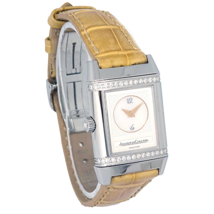 Jaeger Lecoultre Reverso Duet Ref.266.8.44 Watch Beige Crocodile