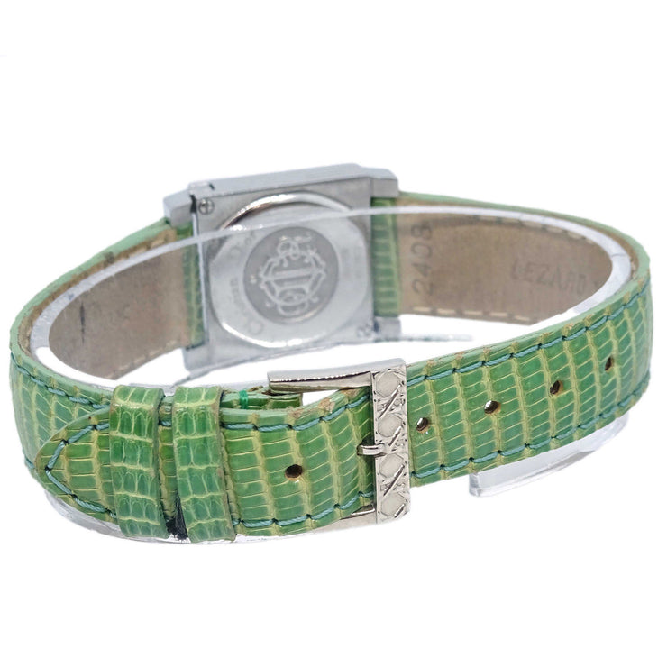 Christian Dior D60-109 Quartz Watch Green Lizard