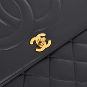 Chanel 1991-1994 Black Lambskin Classic Flap Maxi Jumbo Chain Shoulder Bag