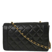 Chanel 1994-1996 Black Lambskin Medium Diana Shoulder Bag