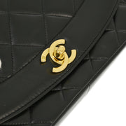 Chanel 1994-1996 Black Lambskin Medium Diana Shoulder Bag