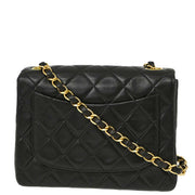 Chanel 1996-1997 Black Lambskin Mini Classic Square Flap Shoulder Bag 17