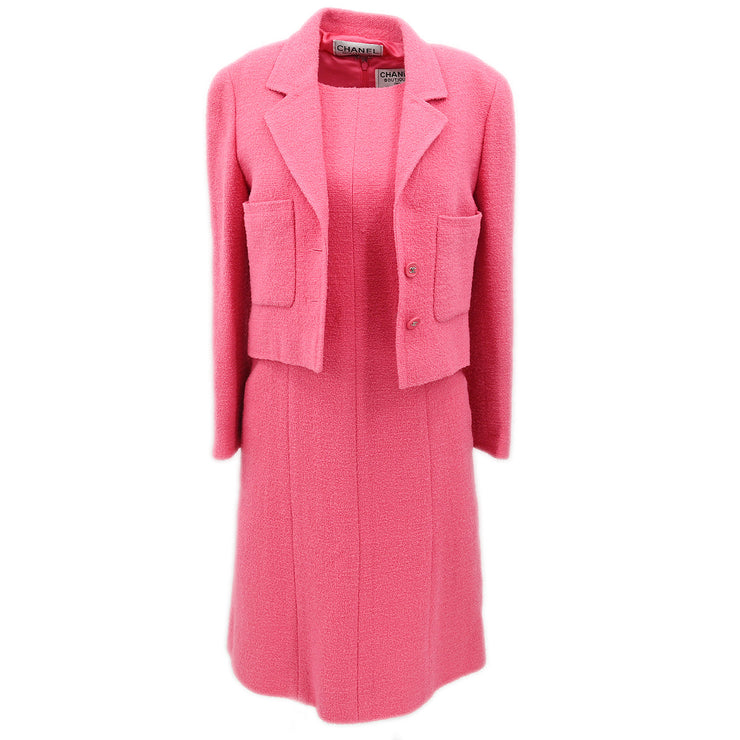 Chanel Setup Suit Jacket Dress Pink 96P #36