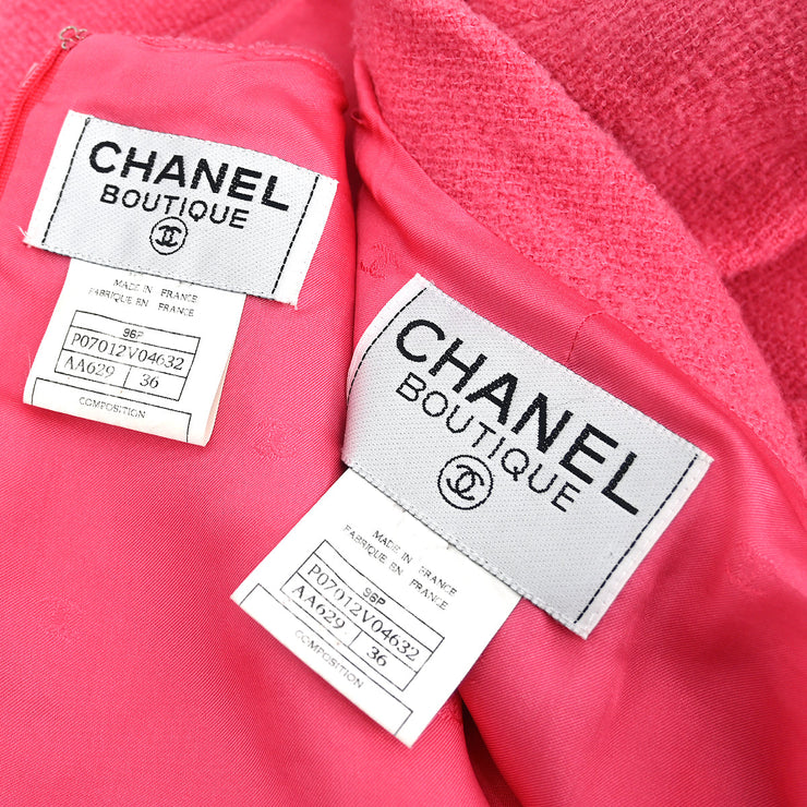 Chanel Setup Suit Jacket Dress Pink 96P #36