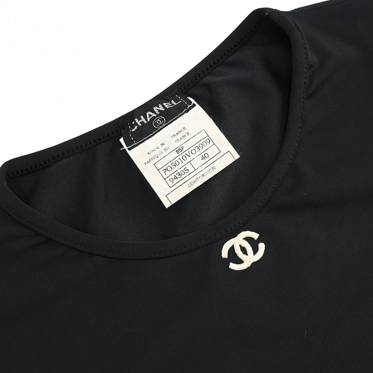 Chanel Cropped T-shirt Black 95P #40