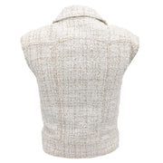 Chanel Sleeveless Vest Jacket Ivory 01P #36