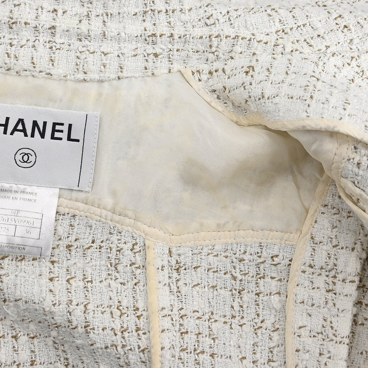 Chanel Sleeveless Vest Jacket Ivory 01P #36