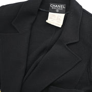 Chanel Double Breasted Jacket Black 94A #40