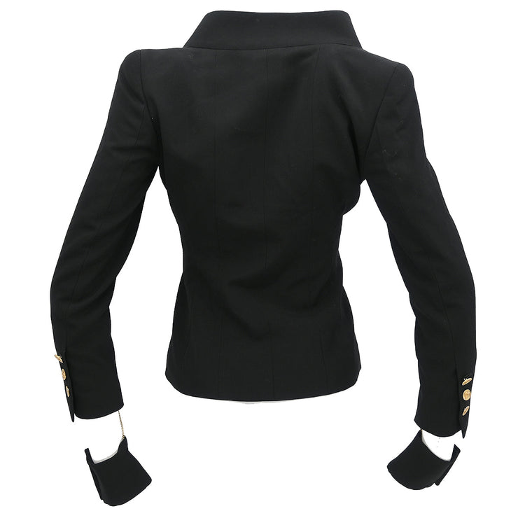 Chanel Single Breasted Jacket Black 01P #36