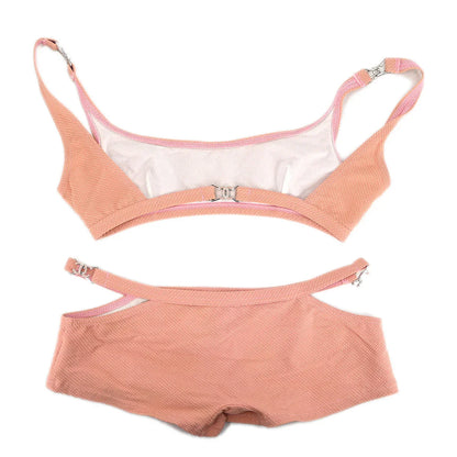 Chanel Swimwear Bikini Swimsuit Pink 02P #38