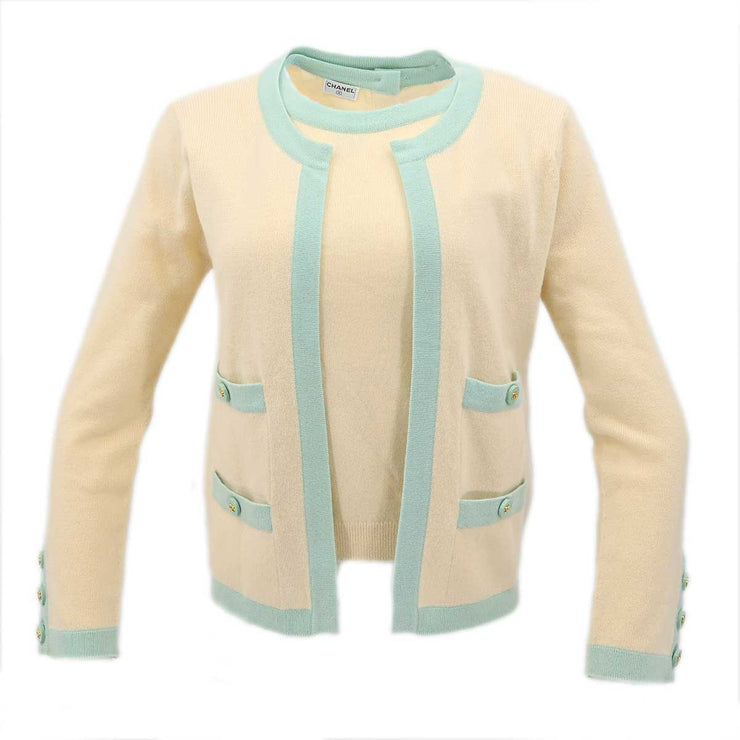 Chanel Ensemble Cardigan Top Ivory