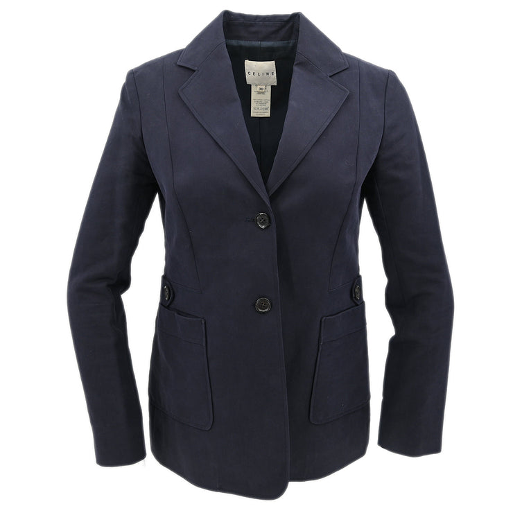 Celine Single Breasted Jacket Navy #38