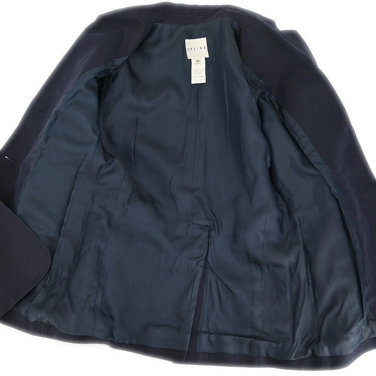 Celine Single Breasted Jacket Navy #38