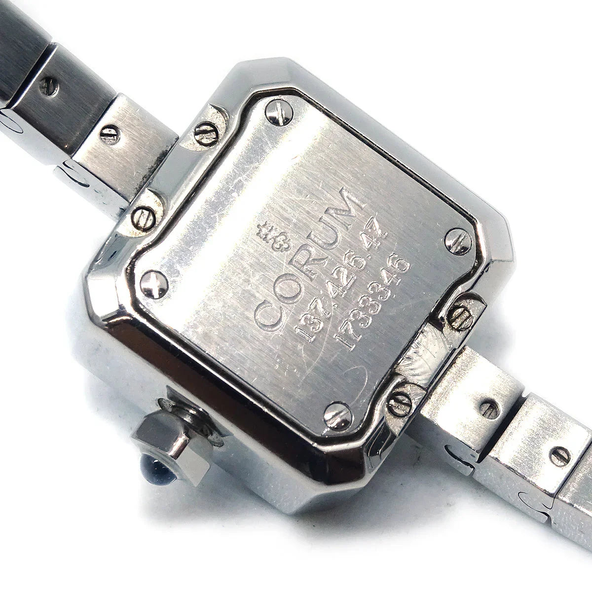 Corum * Sugar Cube Ref.137.426.47 Quartz Watch SS Diamond