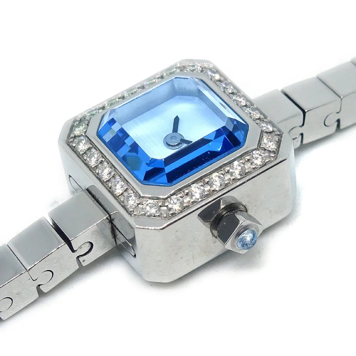 Corum * Sugar Cube Ref.137.426.47 Quartz Watch SS Diamond