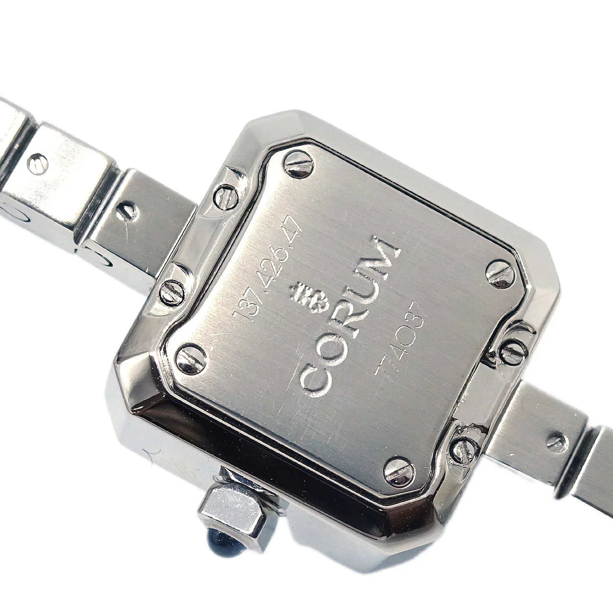 Corum Sugar Cube Ref.37.426.47 Quartz Watch SS Diamond