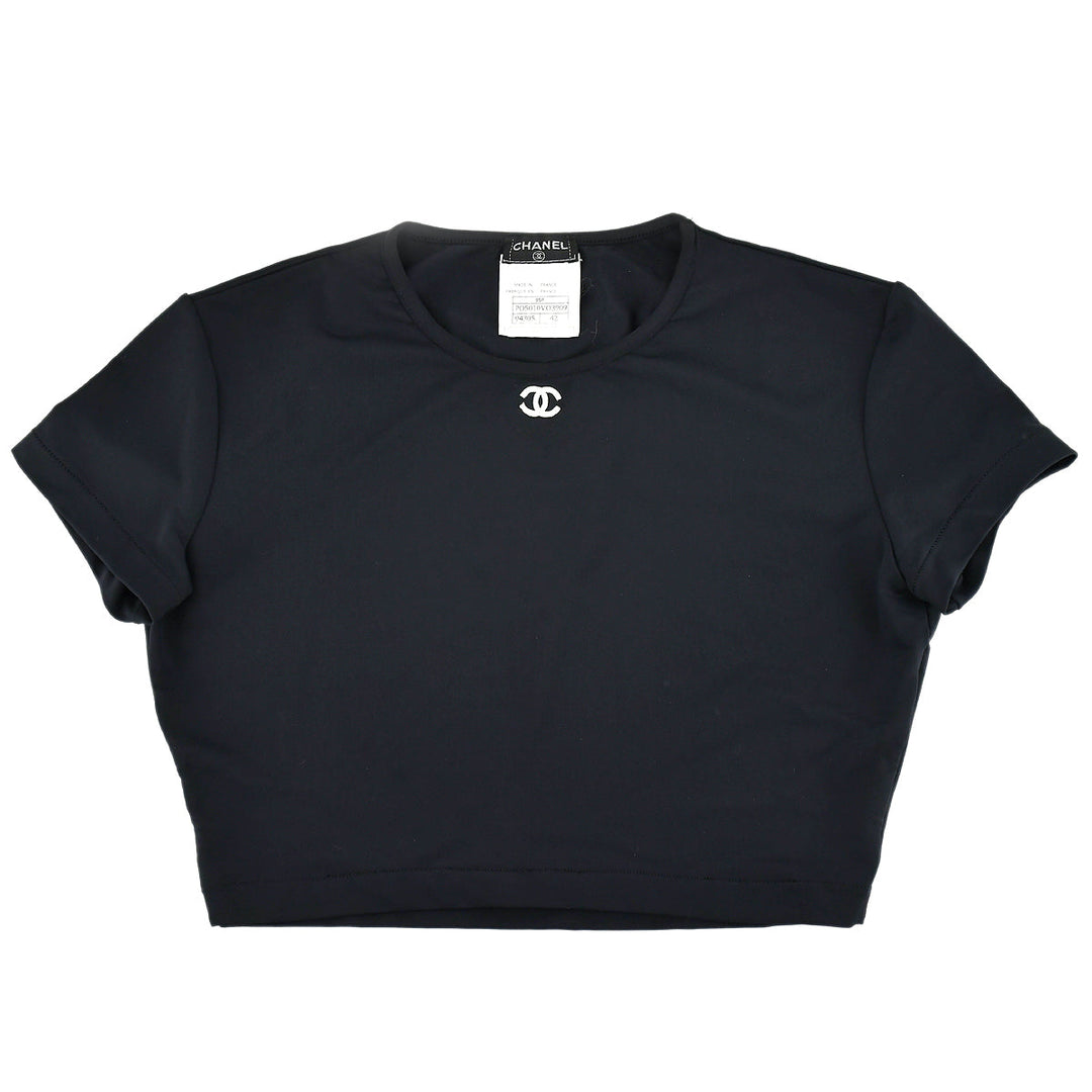 Chanel Cropped T-shirt Black 95P #42 – AMORE Vintage Tokyo